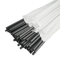 Трубочка в індивідуальній упаковці Фреш 21см. 7 мм. 200 шт. чорна