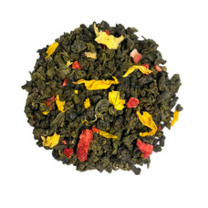 Чай "Земляника со сливками" зеленый с ароматом земляники, 100г