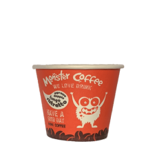 Стакан бумажный 110 мл, Monster, рукав 50 шт.