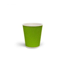 Стакан гофрированный 110 мл. зелёный, рукав 25 шт.