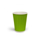 Стакан гофрированный 185 мл. зелёный, рукав 25 шт.