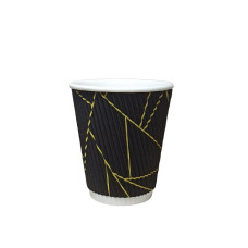 Стакан гофрований 175 мл. Black Web, рукав 20 шт.