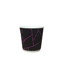 Стакан гофрированный 110 мл. Black Web, рукав 20 шт.