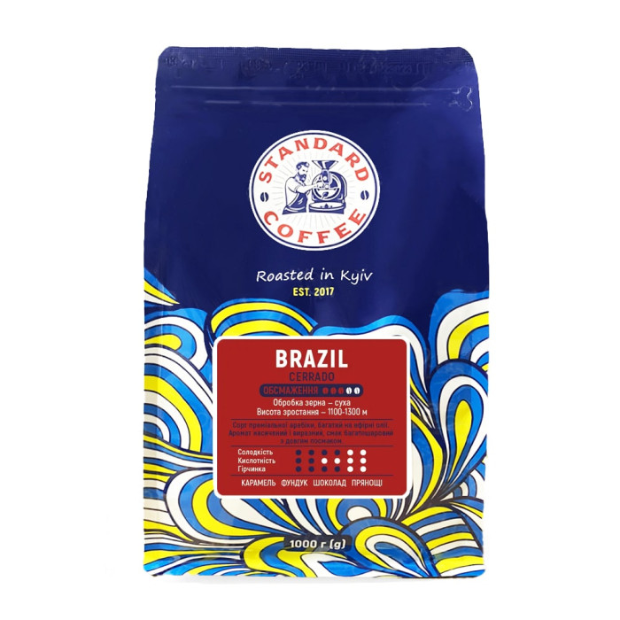 Зернова кава Standard Coffee Brazil Cerrado, 1000 г