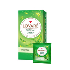 Чай зелений китайський пакетований Lovare "Спеціальний зелений", 24 пакетики