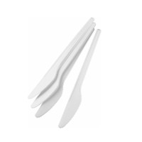 Одноразові пластикові ножі 17 см білі, 100 шт.