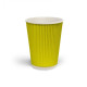 Стакан гофрированный 400 мл. жёлтый, рукав 25 шт.
