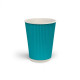 Стакан гофрированный 400 мл. бирюзовый, рукав 25 шт.