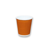 Стакан гофрований 110 мл. помаранчевий, рукав 25 шт.