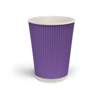 Стакан гофрований 500 мл. лавандовий, рукав 20 шт.