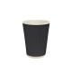 Стакан гофрированный 185 мл. чёрный, рукав 25 шт.