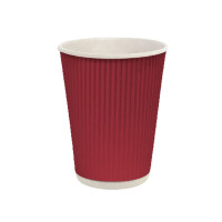 Стакан гофрований 500 мл. червоний, рукав 20 шт.